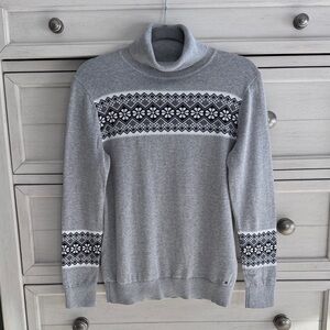 Tommy Hilfiger Fair Isle Cotton Sweater in Gray